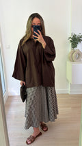 Jupe VICHY [ marron ]