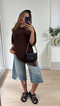 T-shirt dentelle [ marron ]
