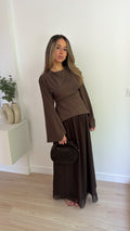 Ensemble jupe ajustable [ marron ]