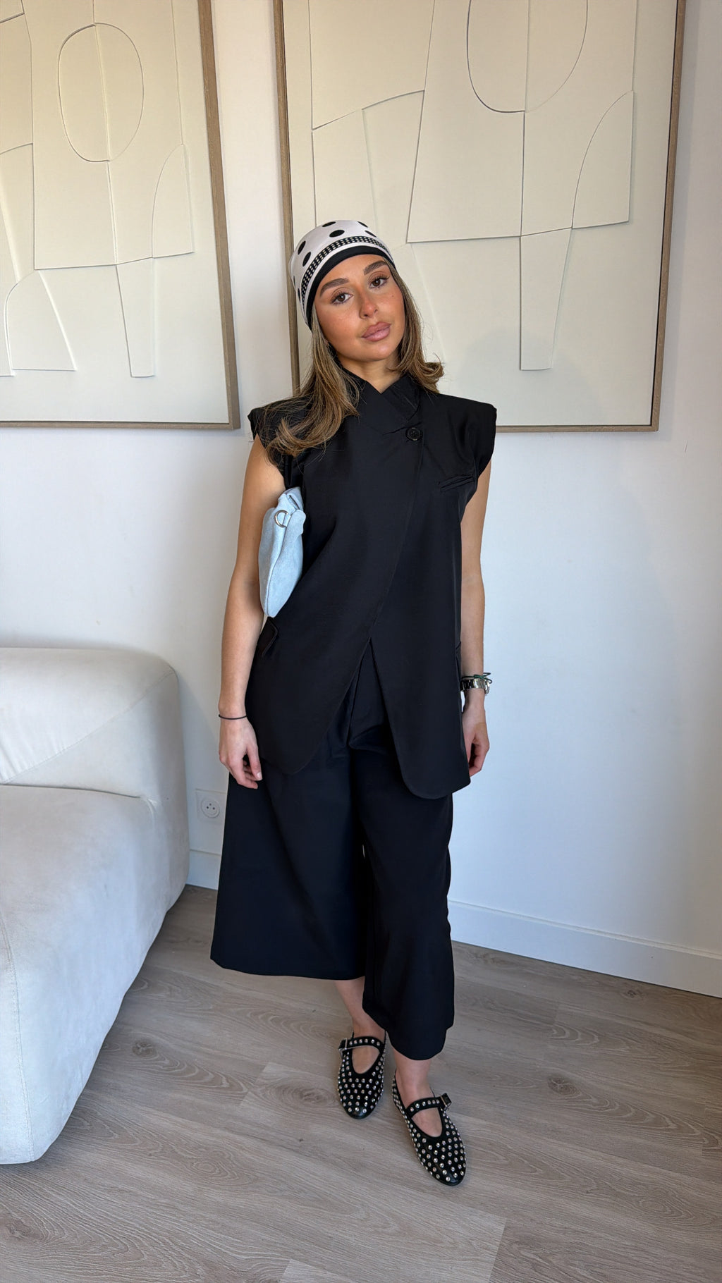 Blazer sans manche ASLAN [ noir ]