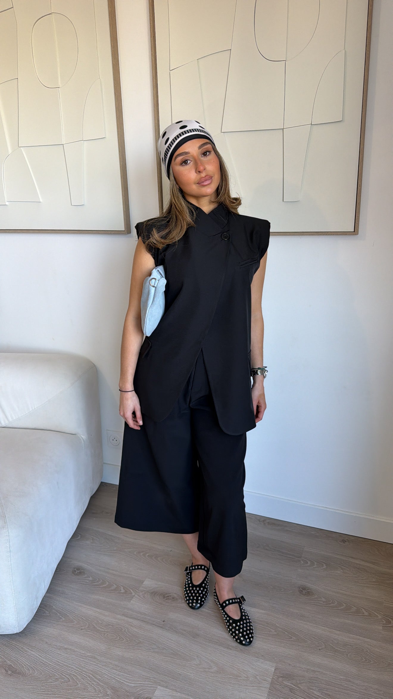 Blazer sans manche ASLAN [ noir ]