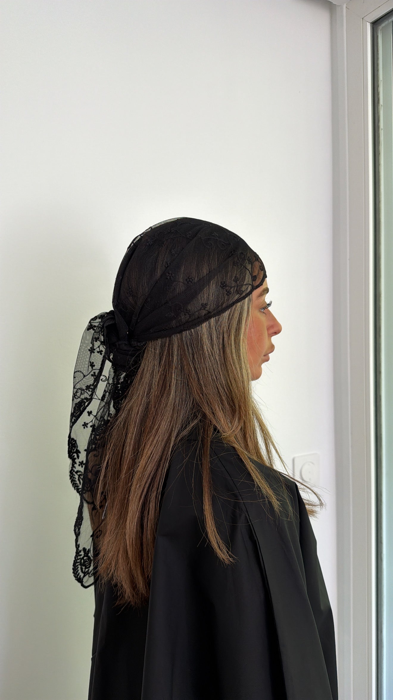 Foulard dentelle [ noir ]