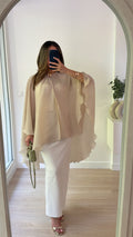 CAP + BROCHE [ beige ]