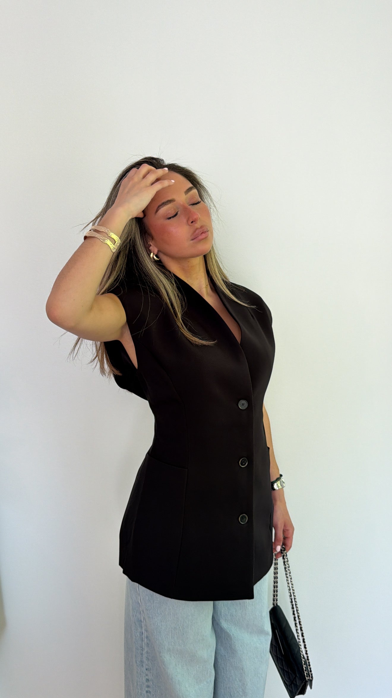 Blazer sans manche [ noir ]